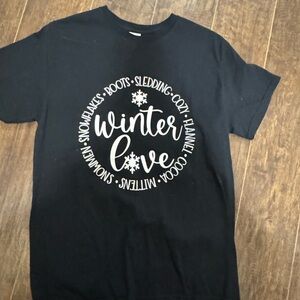 Winter Love Black women T-Shirt